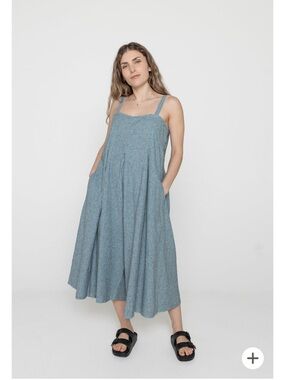 Cut Loose Linen Blend Cropped Jumpsuit